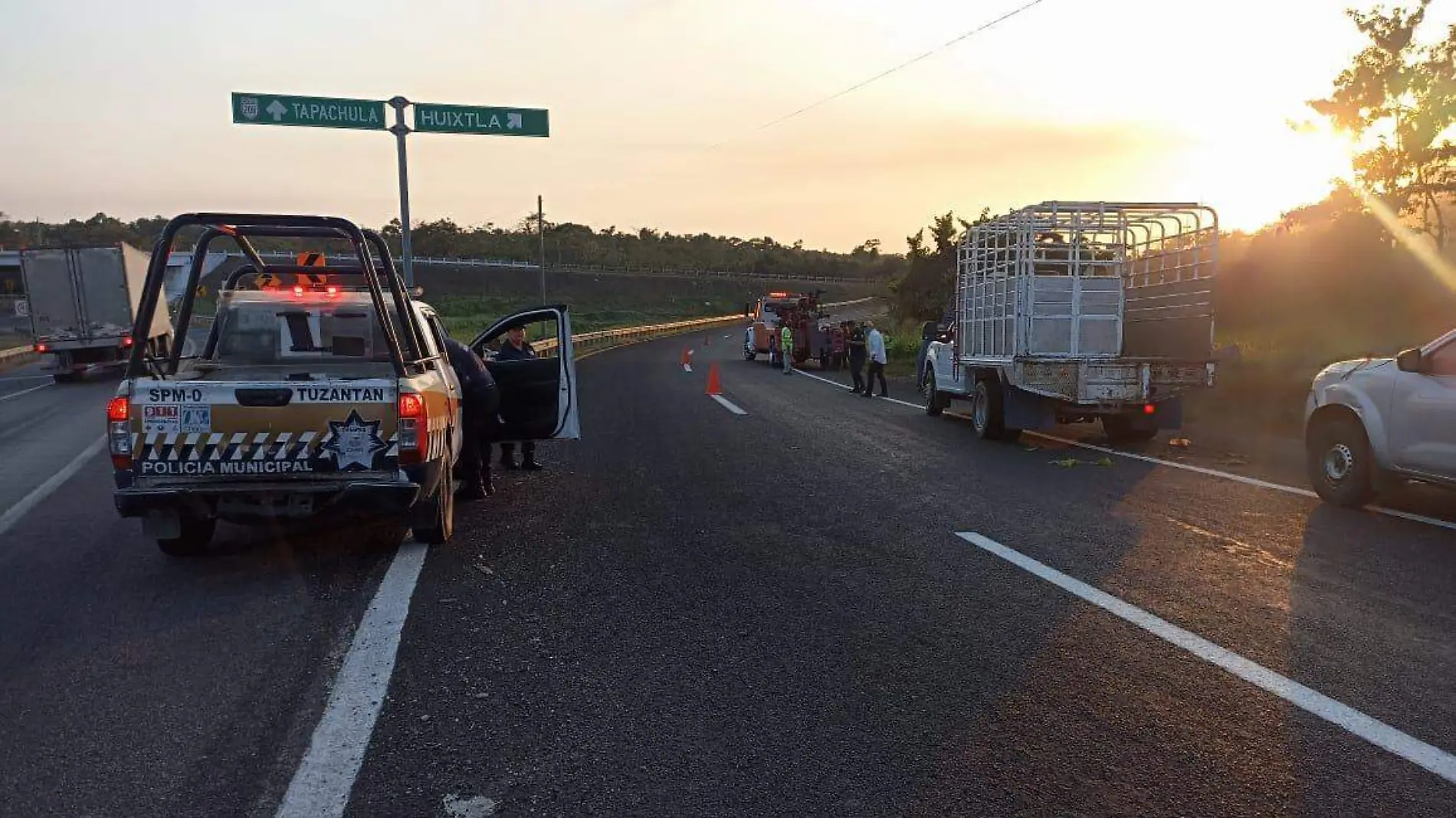 accidente en la carretera costera